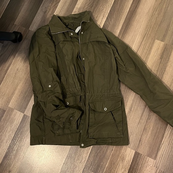 Dark green, Eddie Bauer jacket, gently used size medium - Picture 2 of 3